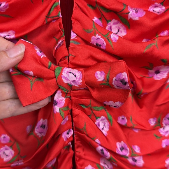 NEW ROTATE Floral Printed Mini Ruffle Dress 6 - Picture 7 of 16